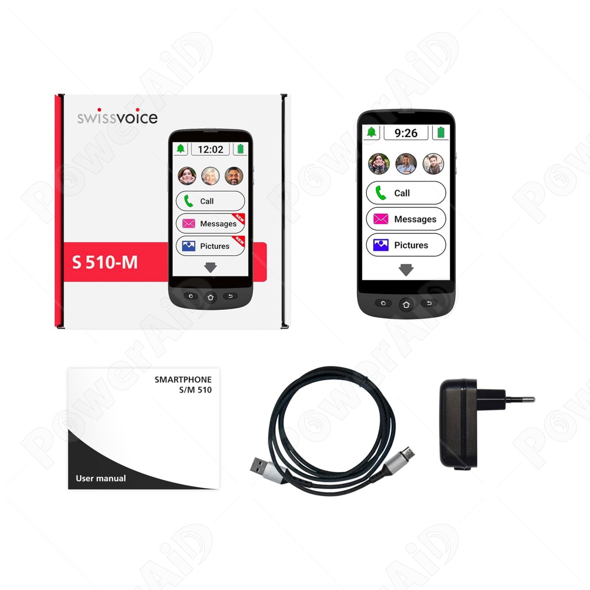 Swissvoice - Smartphone per anziani S510M CG1 con cavo magnetico per la ricarica