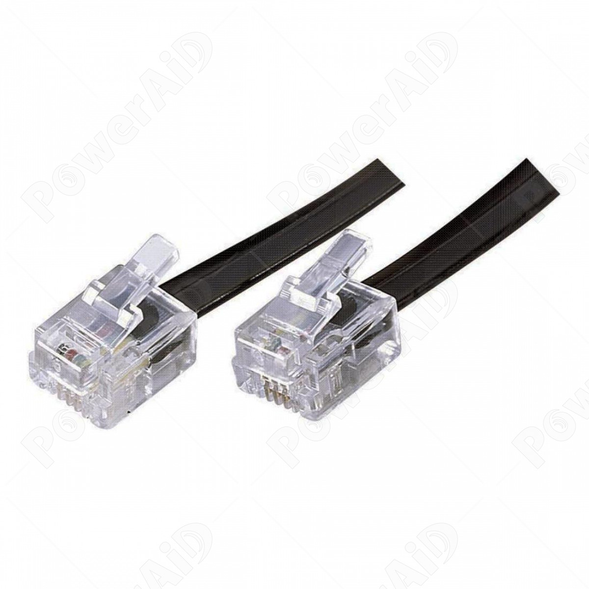 Microconnect MPK453S Cavo Telefonico 3 Metri | Doppino Per Telefono Fisso | Colore Nero, Connettori Standard