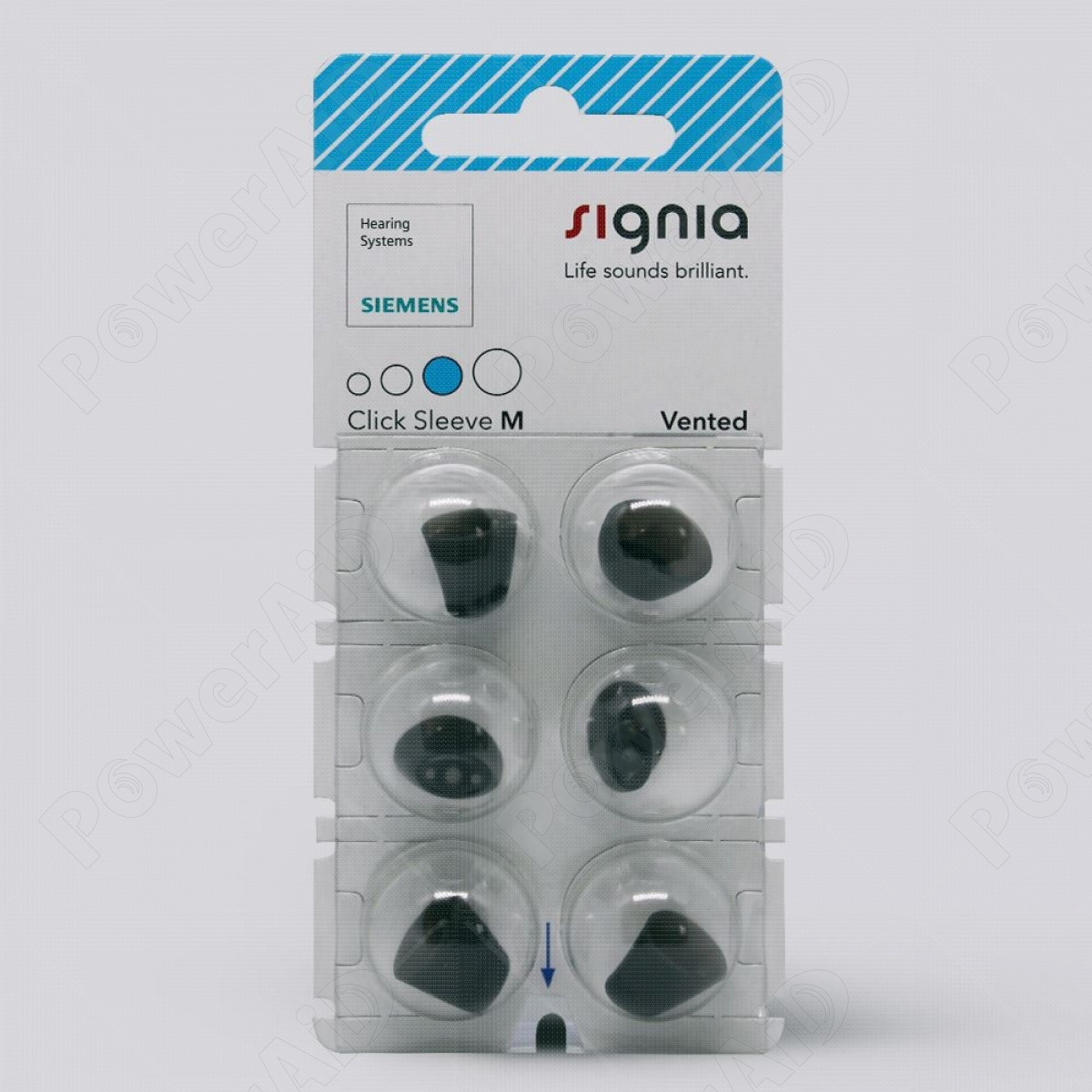 Signia - Cupoline Click Sleeves M Open Vented per apparecchi RIC