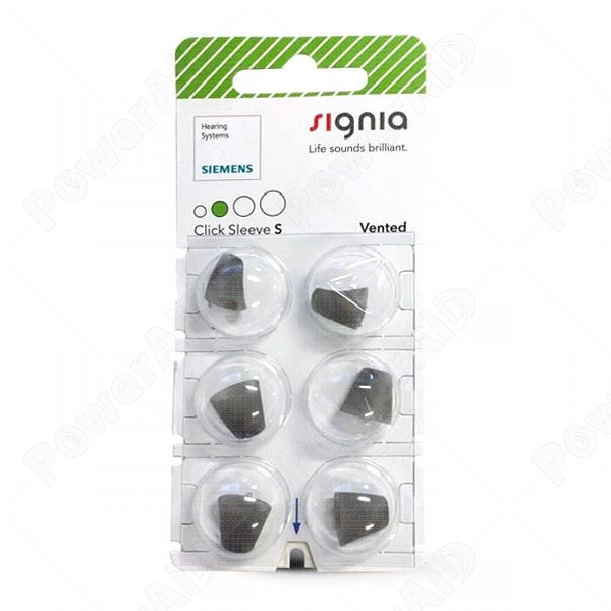 Signia - Cupoline Click Sleeves S Open Vented per apparecchi RIC