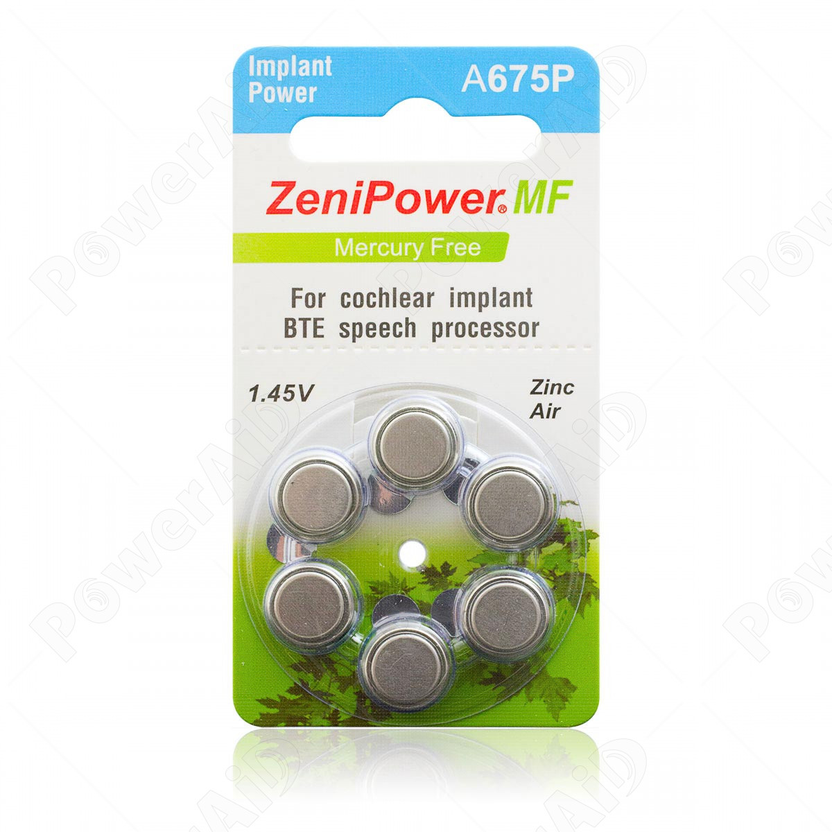 ZeniPower - Blister 6 pile Implant Power A675P