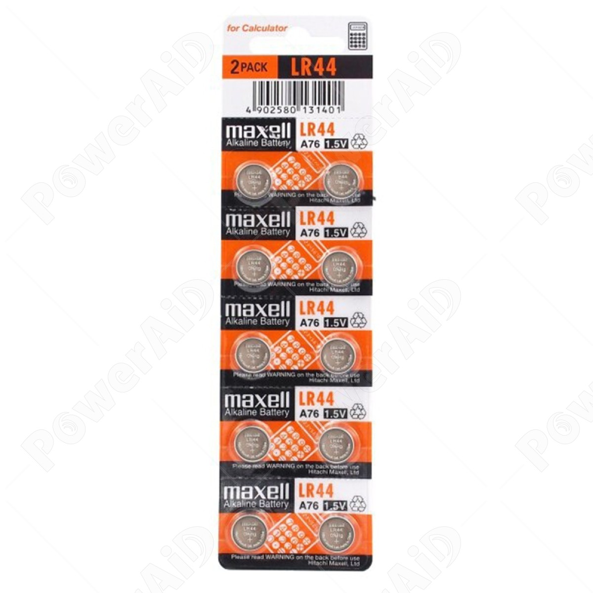Maxell - Alcaline Battery LR44 Blister 10 Pile