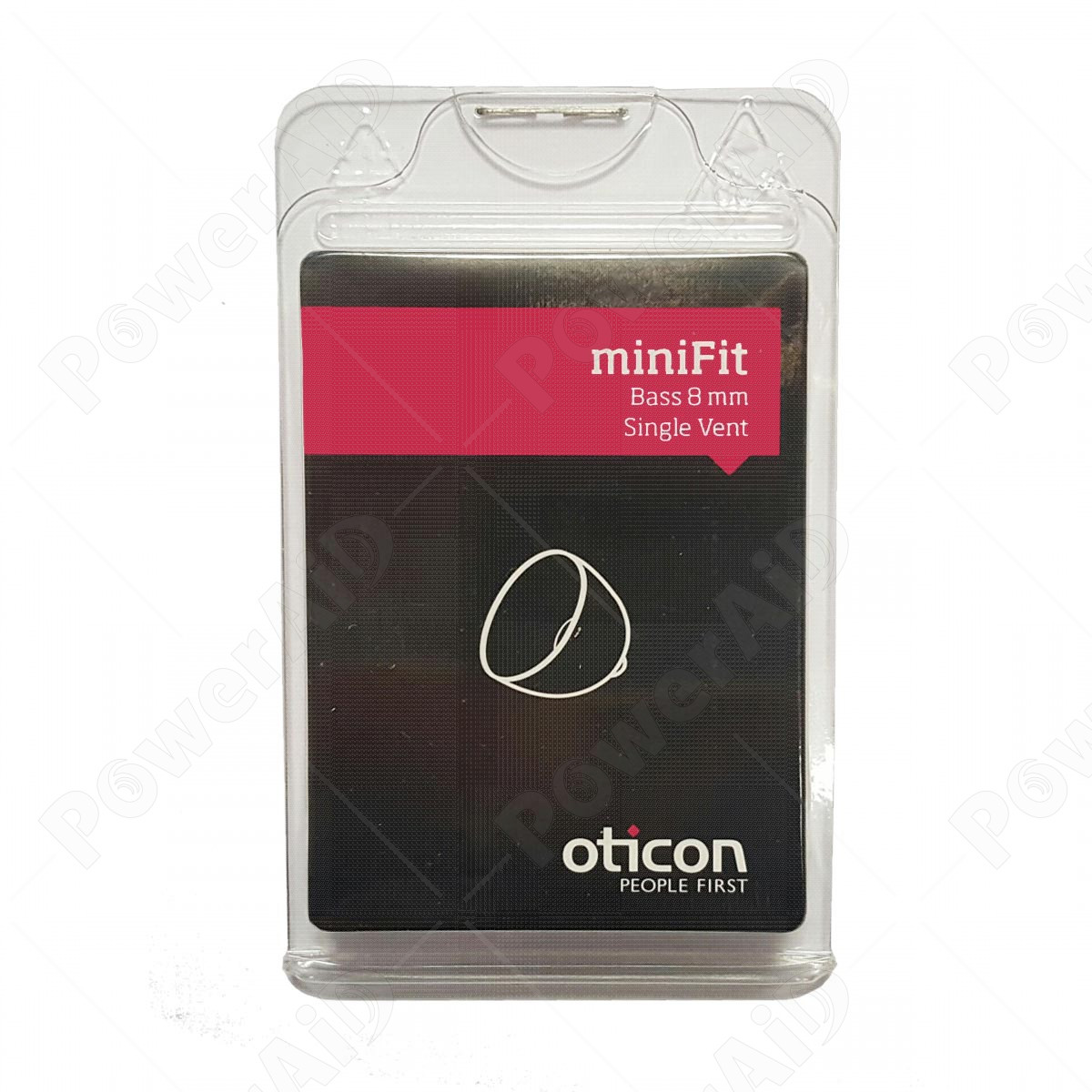 Oticon - Cupola miniFit Bass 8mm Single Vent 
