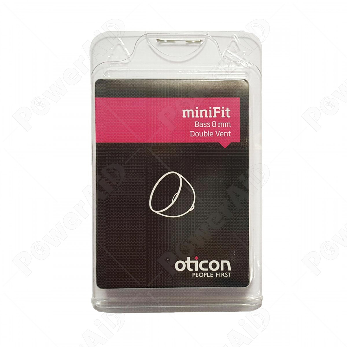Oticon - Cupola miniFit Bass 8mm Double Vent 