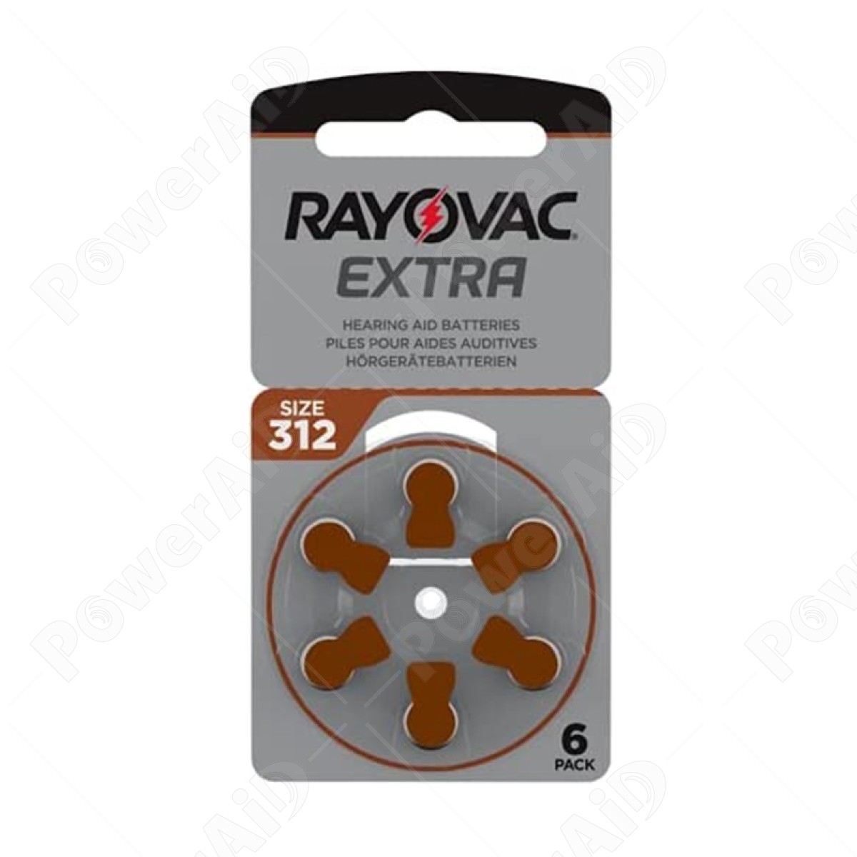 Rayovac - Blister 6 pile Acustiche Extra 312