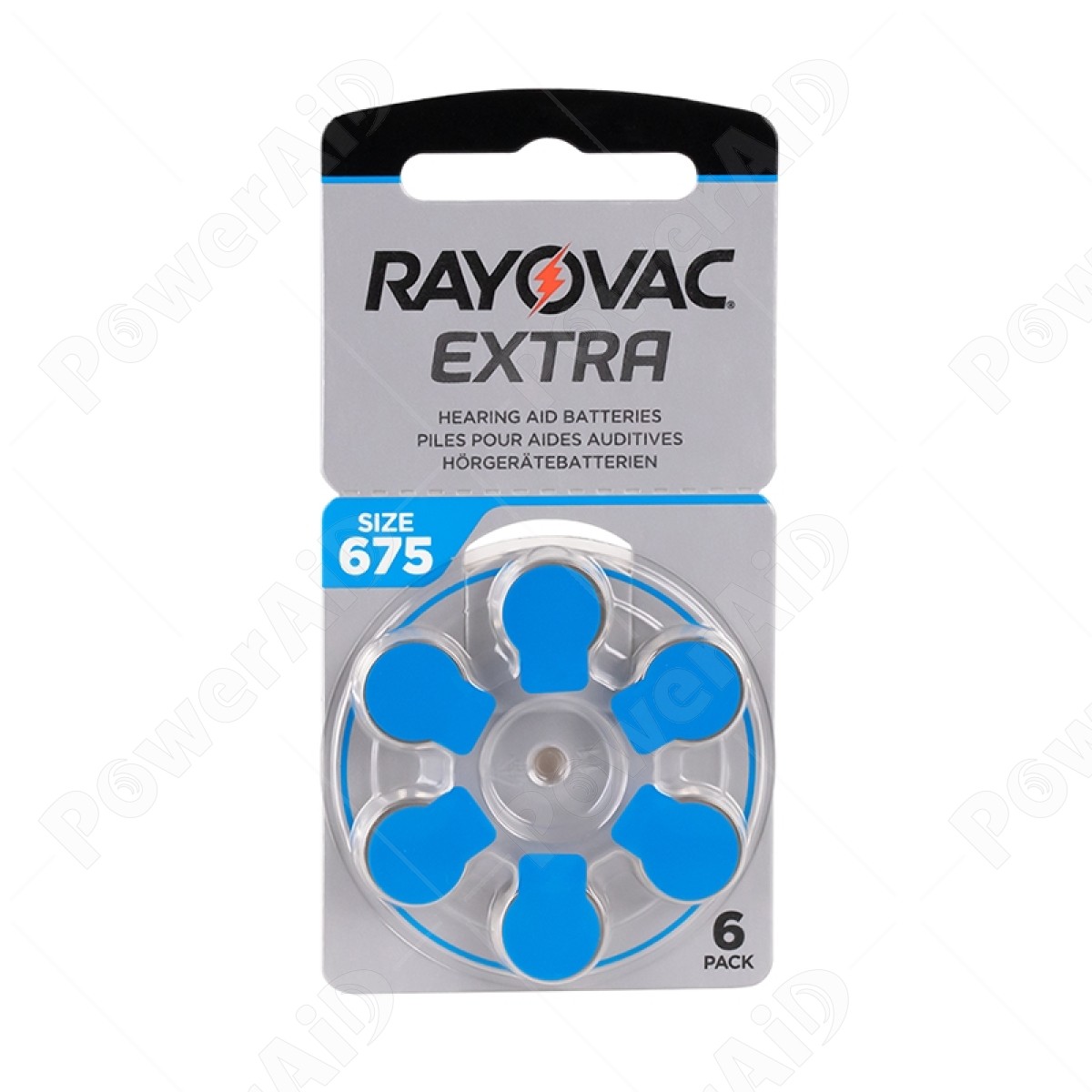 Rayovac - Blister 6 pile Acustiche Extra 675