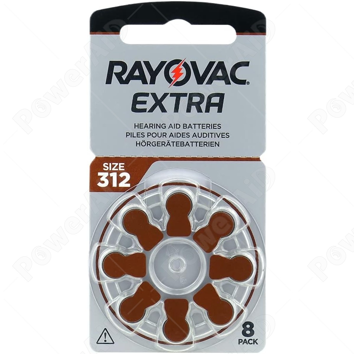 Rayovac - Blister 8 pile Acustiche Extra 312