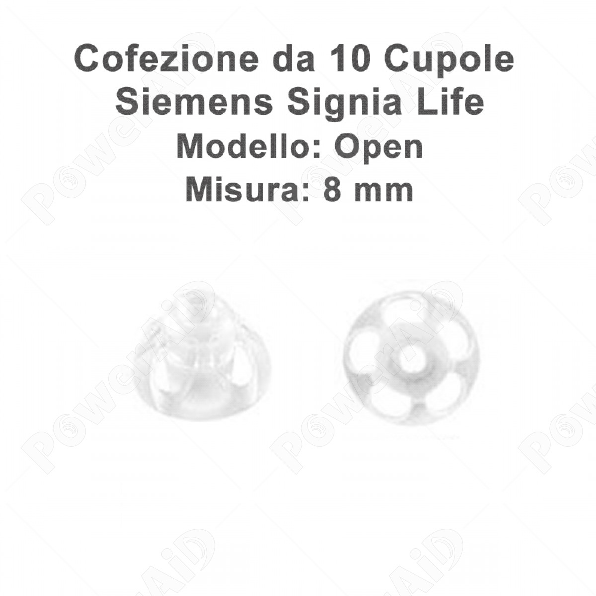 Signia - Cupoline  Life Open 8 mm - 10 pz