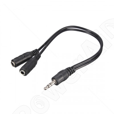TRIXES Cavo Splitter Jack 3.5 Mm – Sdoppiatore Audio Per Cuffie E Altoparlanti, 2 Connessioni, Lunghezza 22.5 Cm, Compatibile Con MP3, Hi-Fi, PC