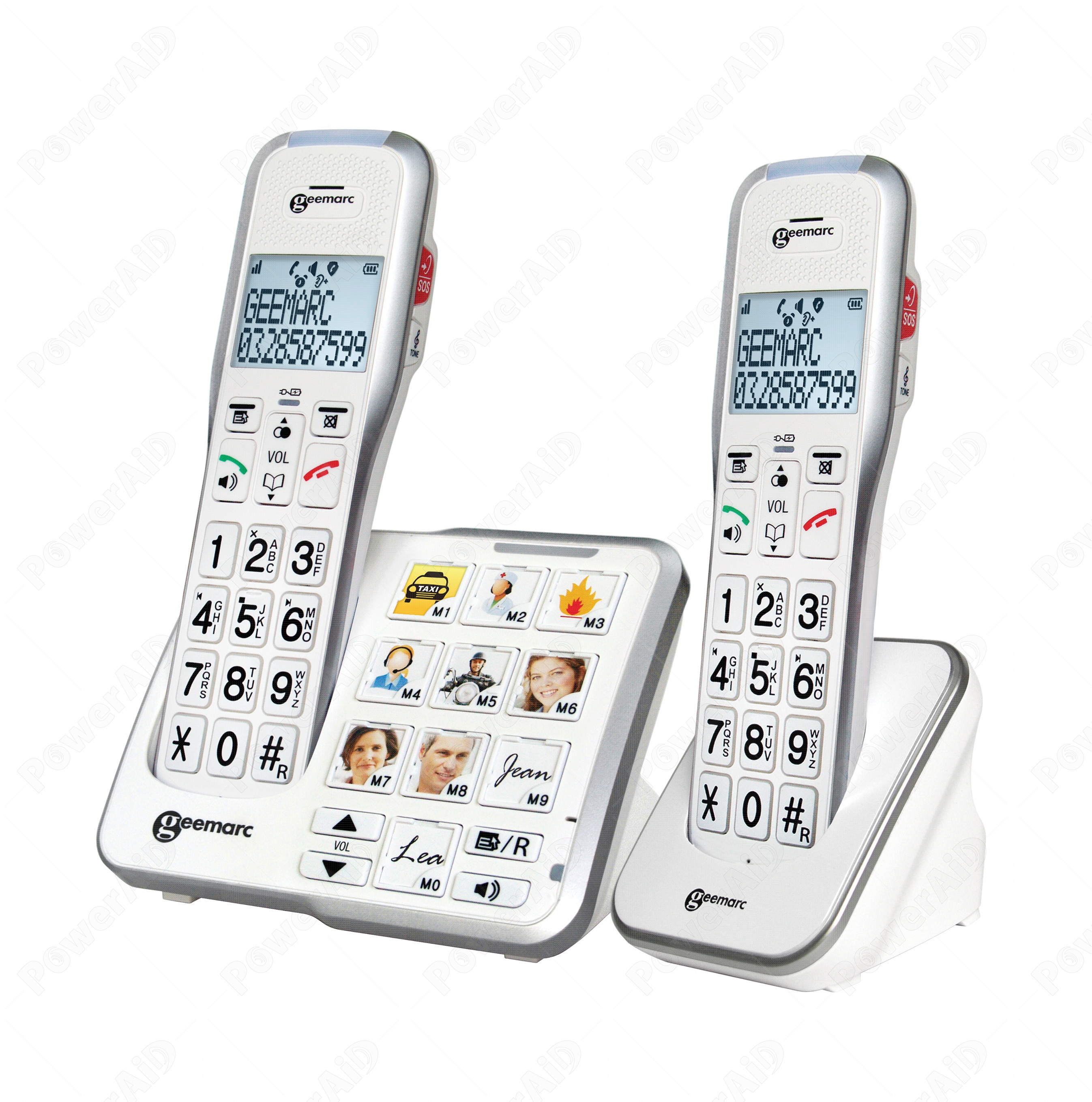 KIT Telefono + Cordless Amplificati x Anziani Segreteria