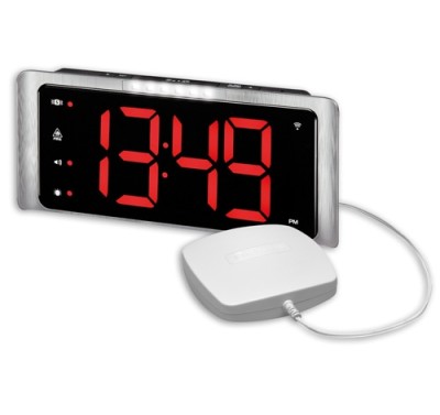 Amplicomms - TCL 410 sveglia con Vibrazione, Flash e USB e pad incluso