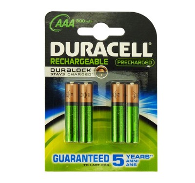 Duracell - 4 Batterie Ministilo AAA ricaricabili
