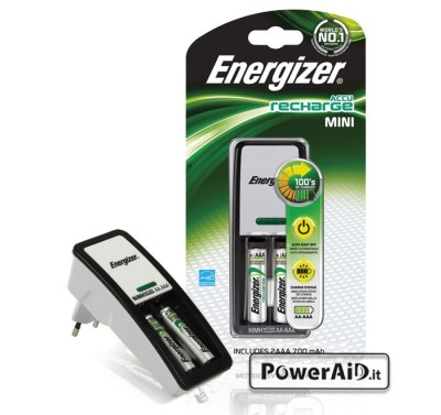 Energizer - Caricabatterie Ministilo AAA con 2 Batterie 700mAh