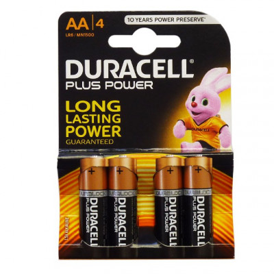 Duracell - Plus Power 4 pile Stilo AA
