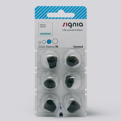 Signia - Cupoline Click Sleeves M Open Vented per apparecchi RIC