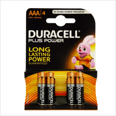Duracell - Plus Power 4 pile Mini Stilo AAA