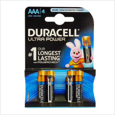 Duracell - Ultra Power 4 pile Mini Stilo AAA