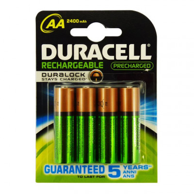 Duracell - 4 Batterie Stilo AA ricaricabili