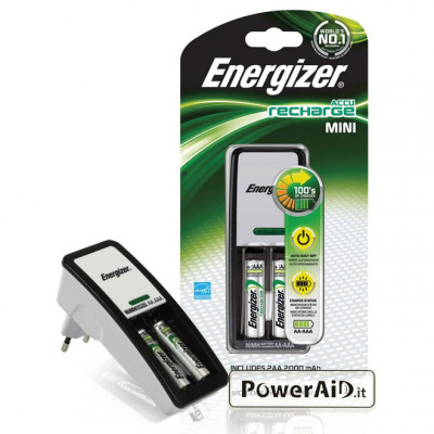 Energizer - Caricabatterie Stilo AA con 2 Batterie 2000mAh