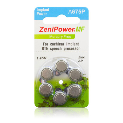 ZeniPower - Blister 6 pile Implant Power A675P