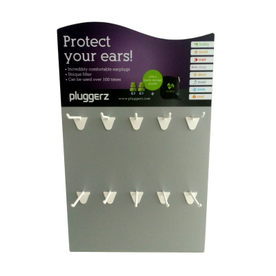 Pluggerz - Espositore  in plastica con 10 Ganci