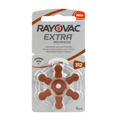 Rayovac - Blister 6 pile Acustiche Extra 312