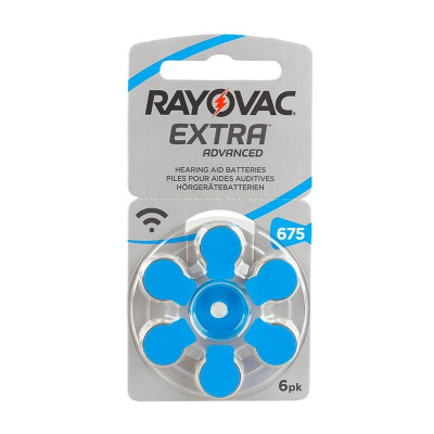 Rayovac - Blister 6 pile Acustiche Extra 675
