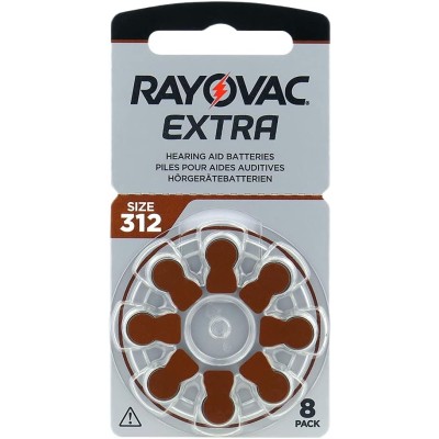 Rayovac - Blister 8 pile Acustiche Extra 312