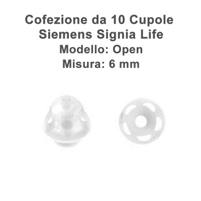 Signia - Cupoline  Life Open 6 mm - 10  pz